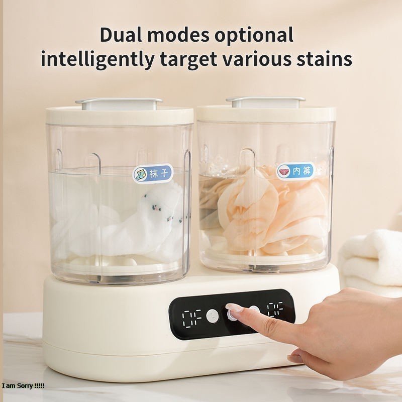 double bucket mini washing machine